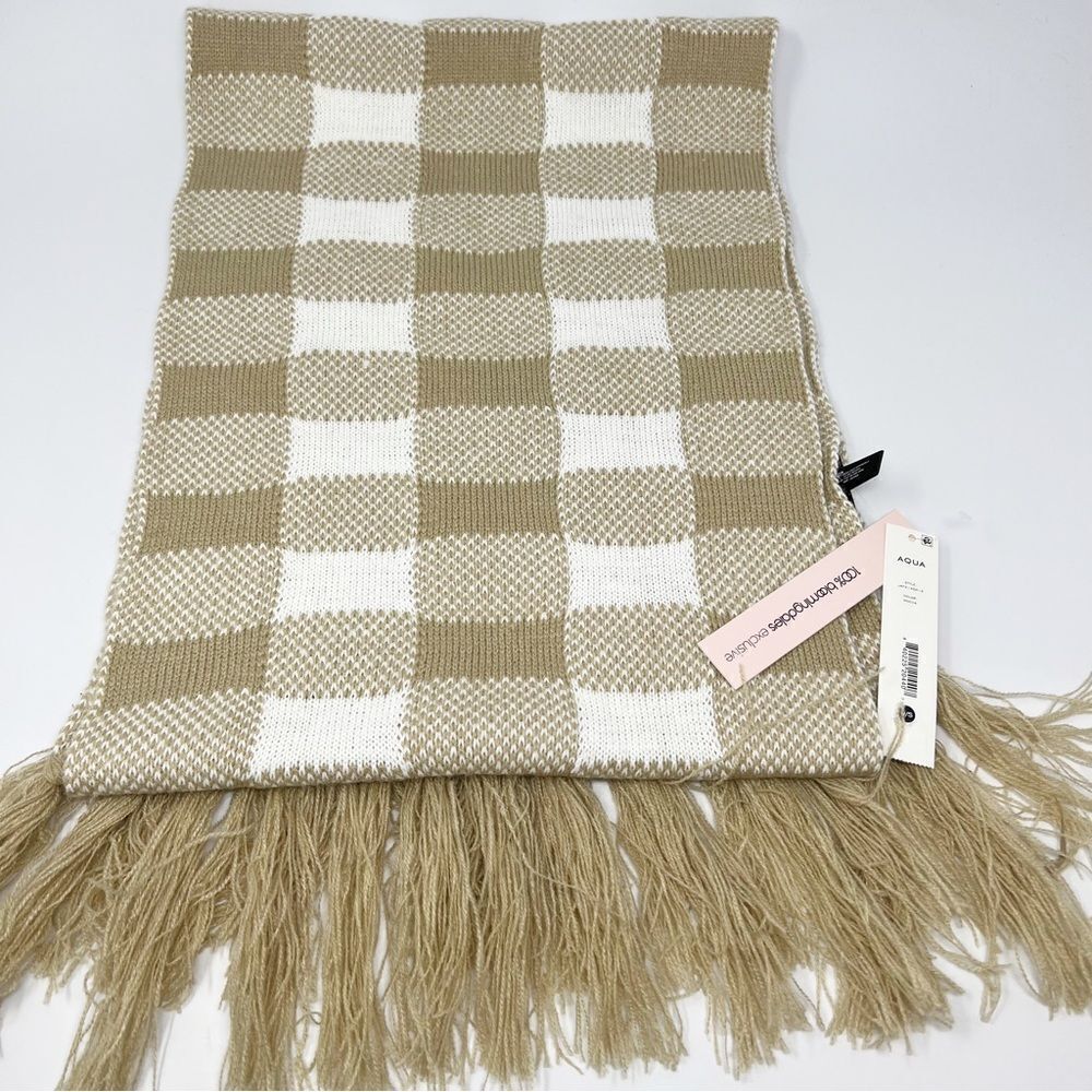 Aqua Bloomingdale’s Fringe Scarf